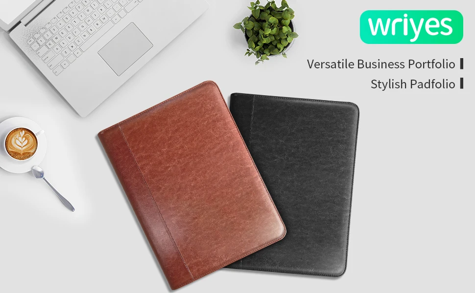 A4 Multifunctional Conference Folder Business Stationery Folder Leather Contract File Folders Zippered Organizer Card Holder