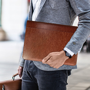 A4 Multifunctional Conference Folder Business Stationery Folder Leather Contract File Folders Zippered Organizer Card Holder