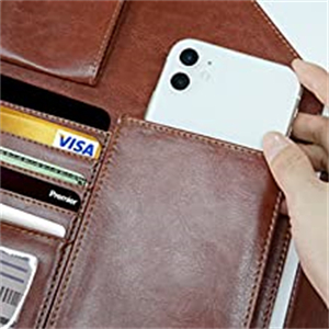 A4 Multifunctional Conference Folder Business Stationery Folder Leather Contract File Folders Zippered Organizer Card Holder