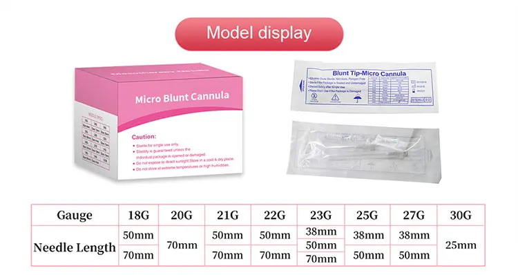 High Quality Korea Fine Micro Blunt Needle Canula 14G 90MM Blunt Tip Cannula Needle For Filler Hyaluronic