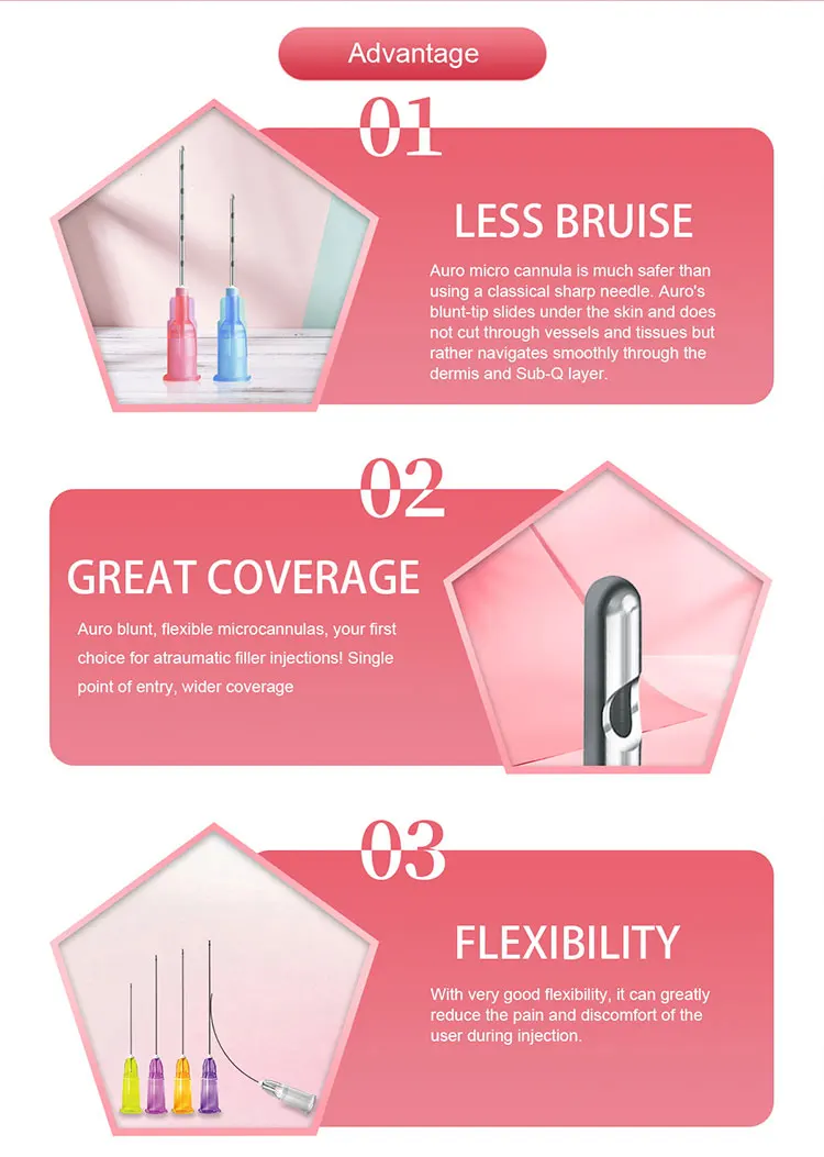 High Quality Korea Fine Micro Blunt Needle Canula 14G 90MM Blunt Tip Cannula Needle For Filler Hyaluronic