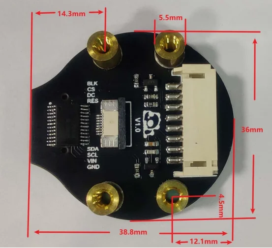 1.28 inch TFT Screen Display Module 1.28" IPS Round Colorful LCD Board GC9A01 Touch 240x240 SPI ESP32-S3 ESP32S3-N16R8 N16R16