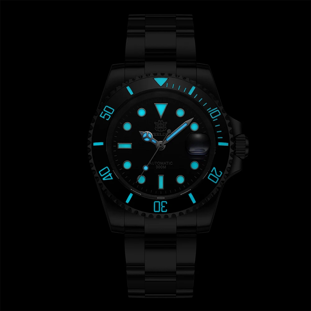 SD1953 STEELDIVE Brand Ceramic Bezel 41mm Steeldive 30ATM Water Resistant NH35 Automatic Mens Dive Watch with Milled Clasp
