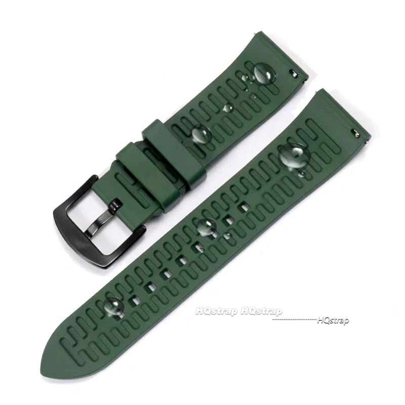 Quick Release Silicone Rubber Watch Strap 20mm 22mm Sports Watchband Black Green Orange Blue Wristband Bracelets 18 19 21 24mm