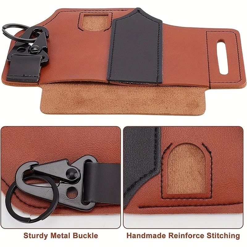Tactical Multi Tool Belt Leather Bag Portable Tool Storage Bag Holster Outdoor Camping Hunting Waist PU Leather Pocket