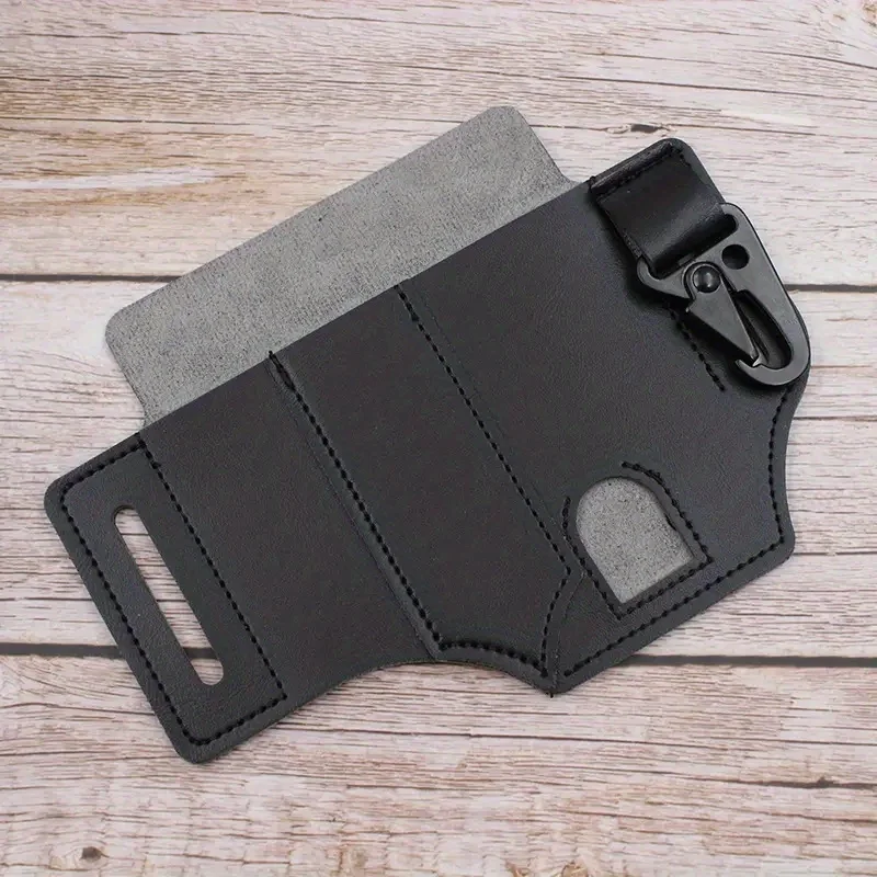 Tactical Multi Tool Belt Leather Bag Portable Tool Storage Bag Holster Outdoor Camping Hunting Waist PU Leather Pocket
