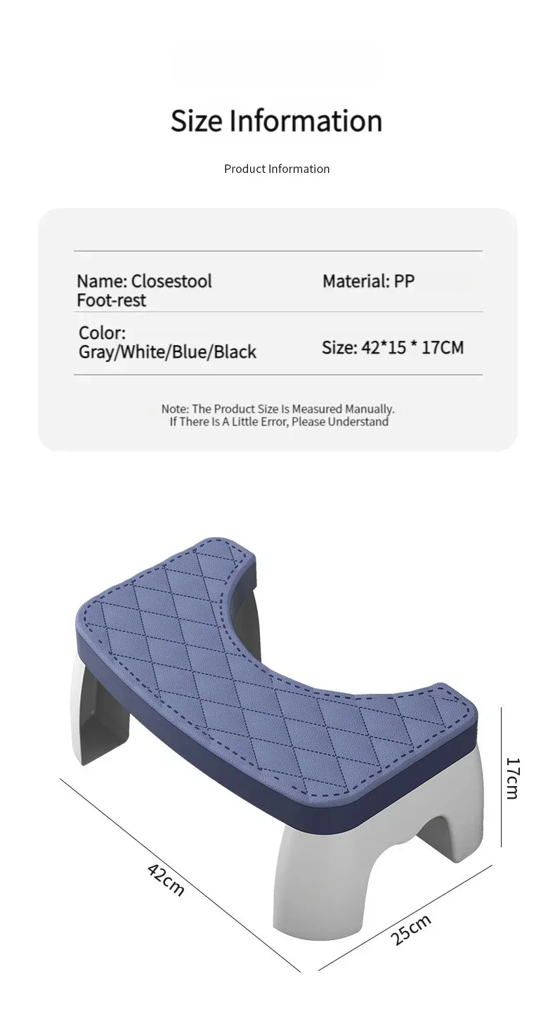 1 PCS Toilet Squat Stool Removable Non-slip Toilet Seat Stool Portable Squat Stool Home Multifunctional Bathroom Accessories