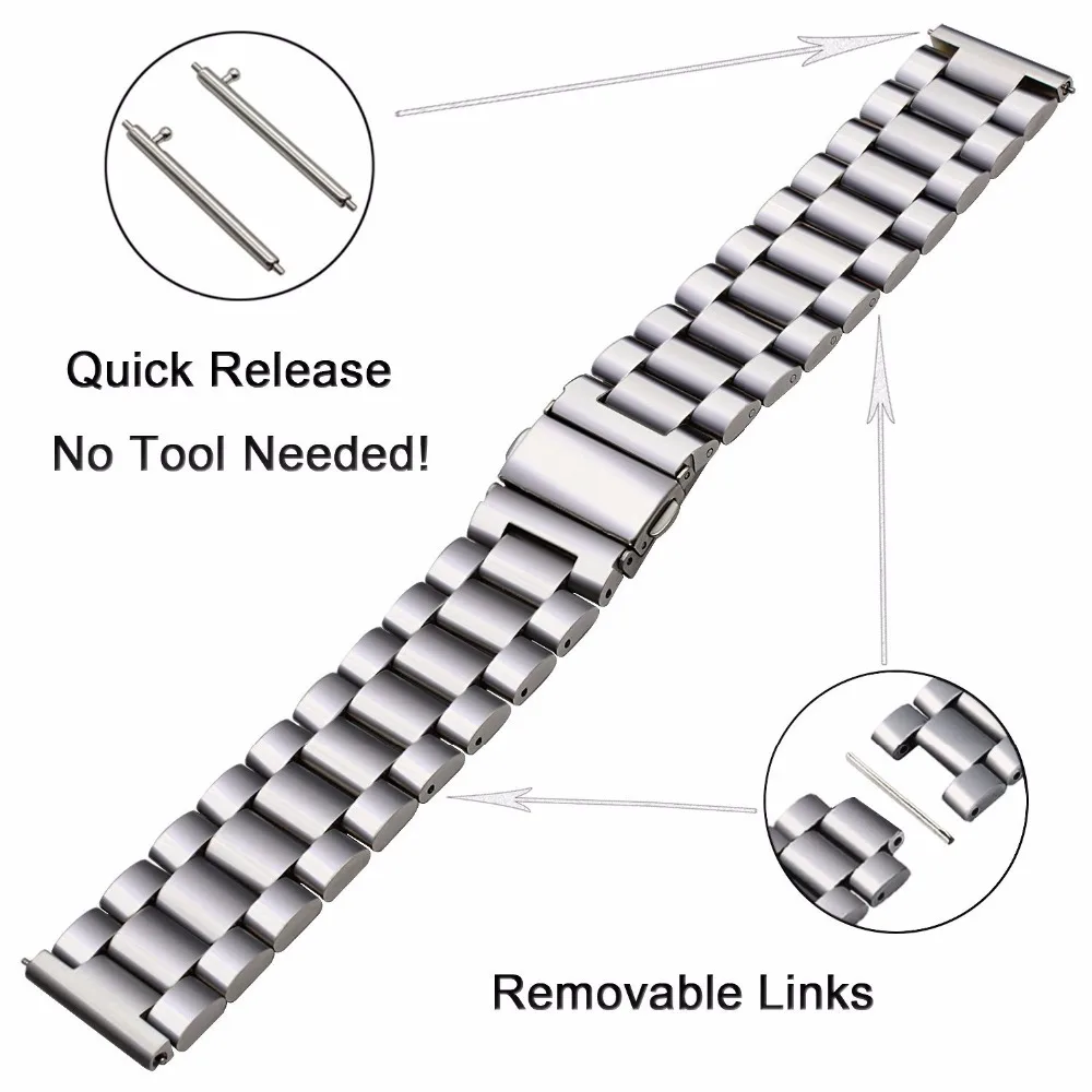 22mm Stainless Steel Strap for Redmi Watch 5 Active 5 Lite Metal Band for Xiaomi Redmi Watch 3 Active 3 Lite Bracelet Wristband