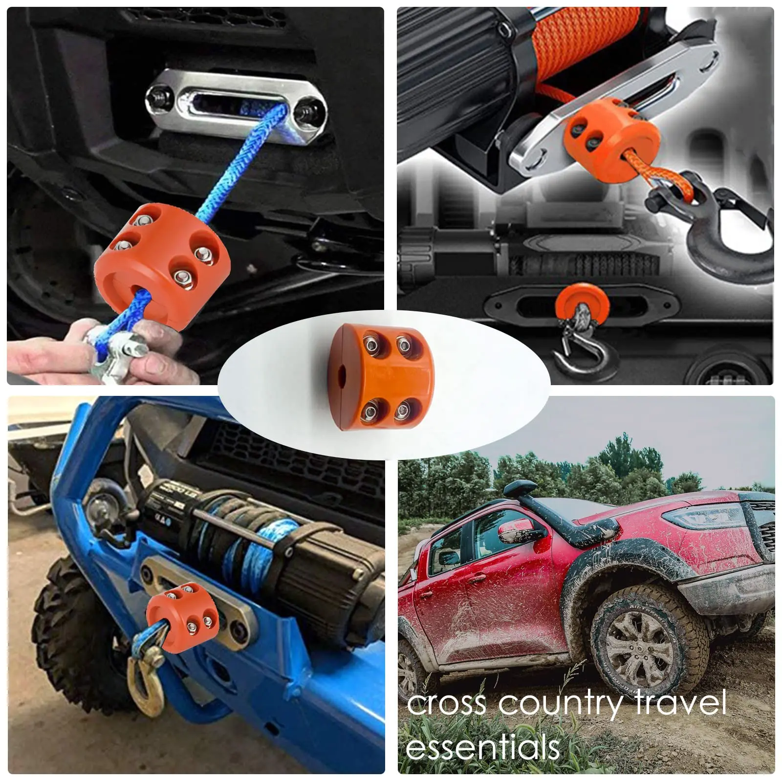 Winch Stopper for Cable. Truck UTV ATV Rubber Winch Cable Stopper Protects Towing Hook Synthetic Rope Cable Line from Wear