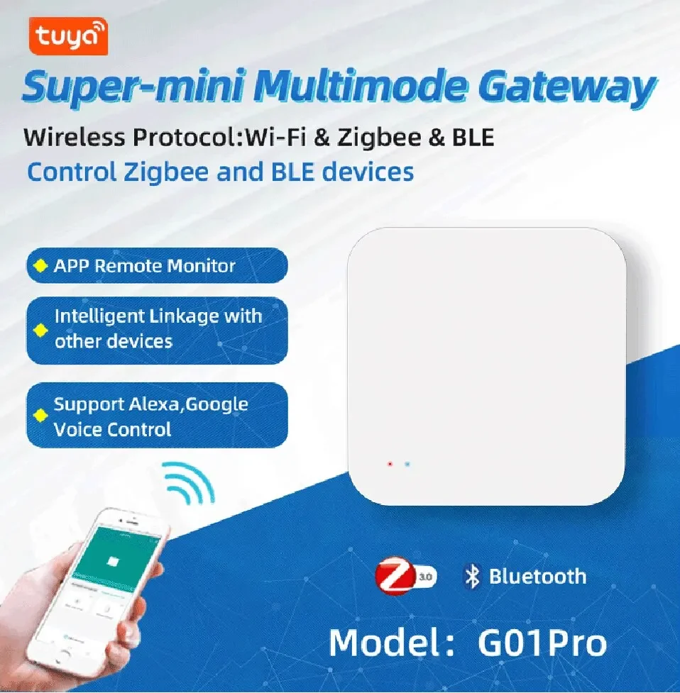 Tuya Zigbee Hub Wireless Multi Mode Gateway For Smart Home Automation for ZigBee Devices Via Smart Life