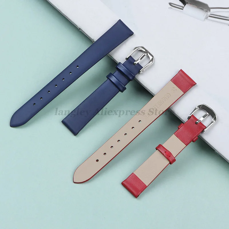Genuine Leather Watch Bracelet Womens Fashion Watchband Band 6mm 8mm 10mm 12mm 13mm 14mm 15mm 16mm 17mm Small Universal Straps