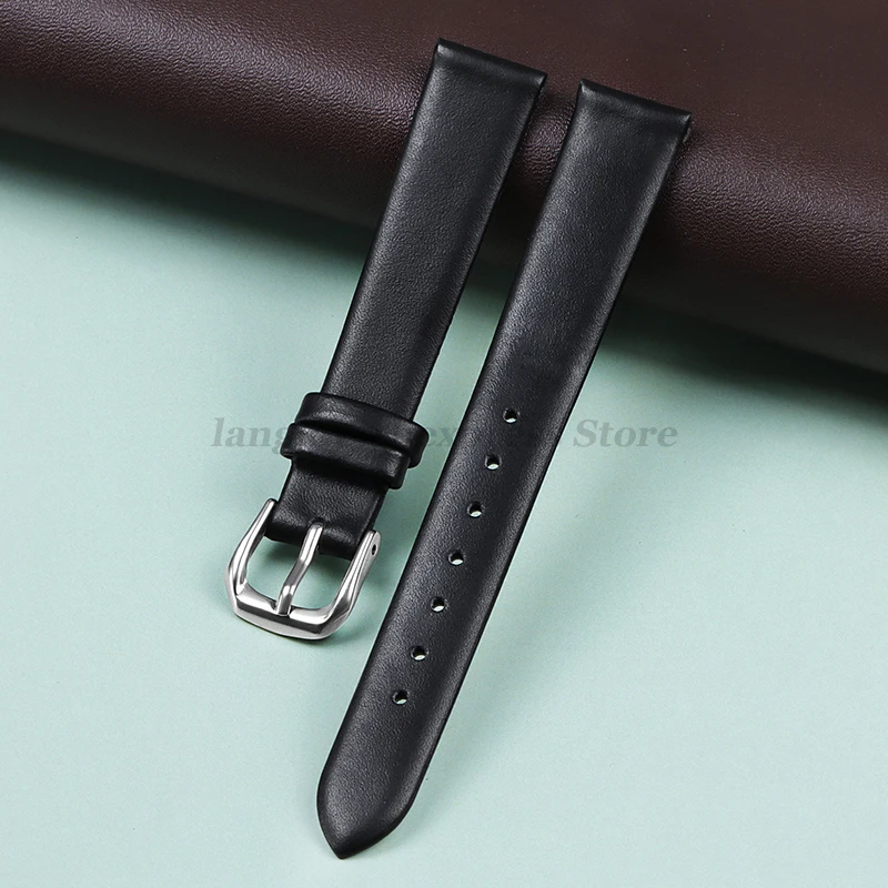 Genuine Leather Watch Bracelet Womens Fashion Watchband Band 6mm 8mm 10mm 12mm 13mm 14mm 15mm 16mm 17mm Small Universal Straps