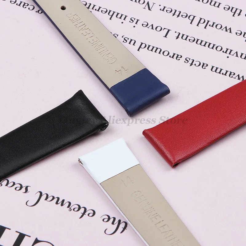 Genuine Leather Watch Bracelet Womens Fashion Watchband Band 6mm 8mm 10mm 12mm 13mm 14mm 15mm 16mm 17mm Small Universal Straps