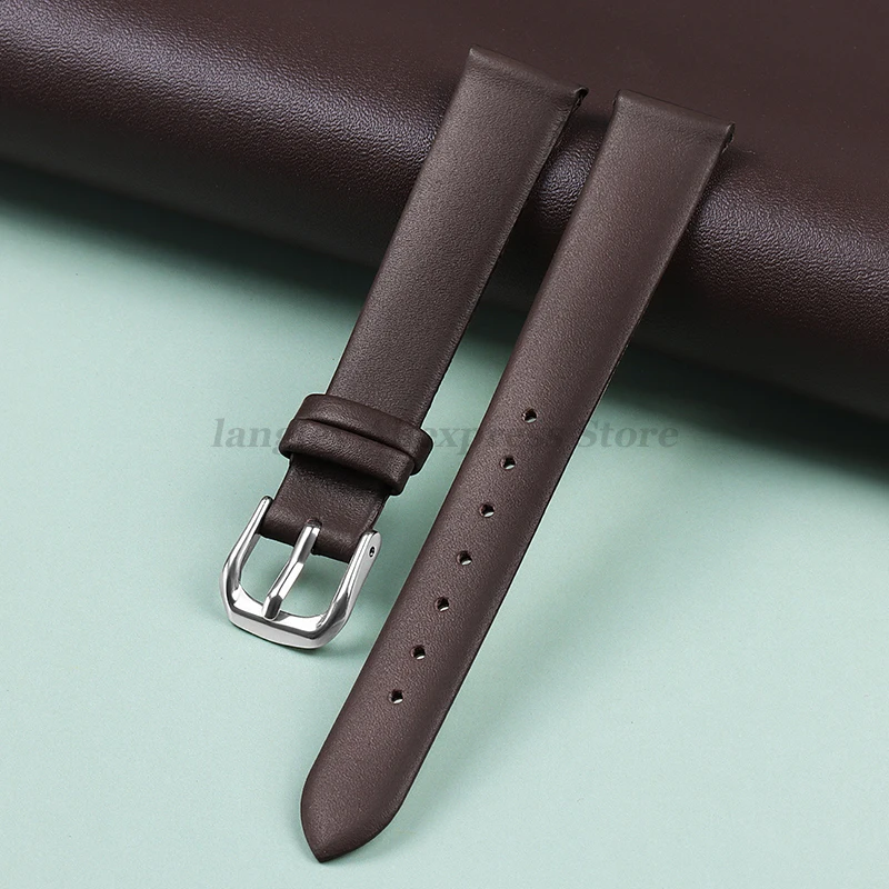 Genuine Leather Watch Bracelet Womens Fashion Watchband Band 6mm 8mm 10mm 12mm 13mm 14mm 15mm 16mm 17mm Small Universal Straps