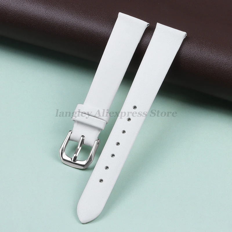 Genuine Leather Watch Bracelet Womens Fashion Watchband Band 6mm 8mm 10mm 12mm 13mm 14mm 15mm 16mm 17mm Small Universal Straps