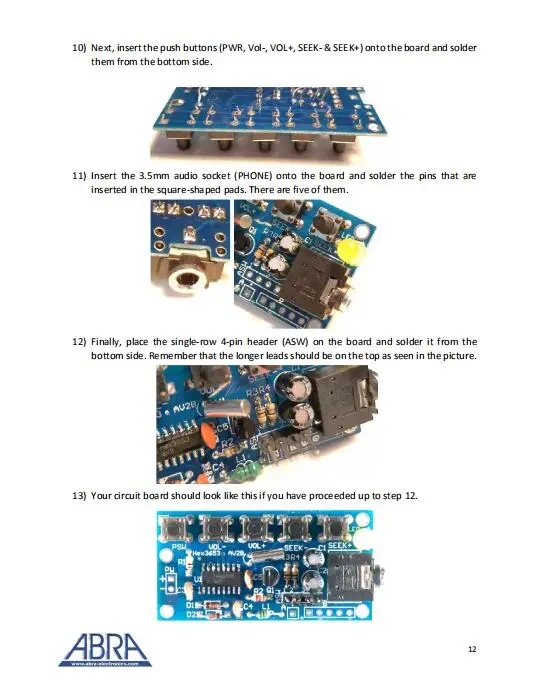 DIY Electronic Kits Wireless Stereo FM Radio Receiver Module PCB 76MHz-108MHz DC 1.8V-3.6V