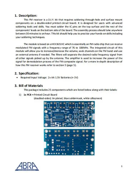 DIY Electronic Kits Wireless Stereo FM Radio Receiver Module PCB 76MHz-108MHz DC 1.8V-3.6V
