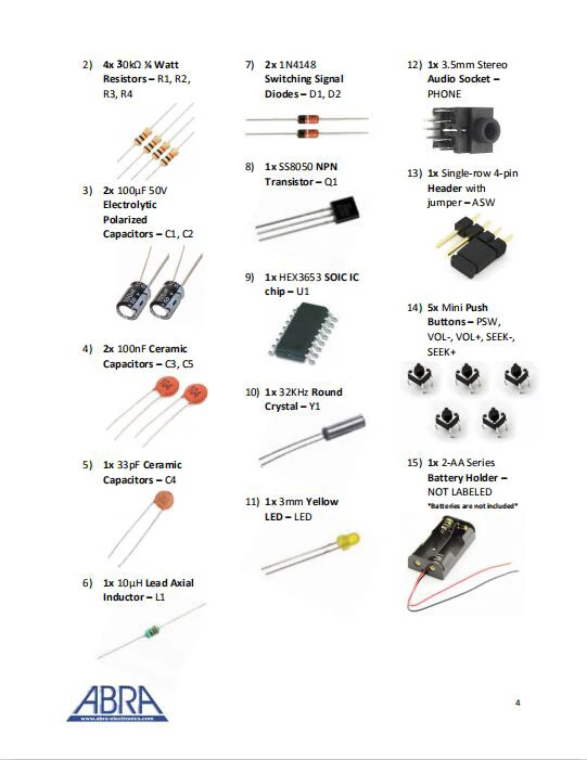 DIY Electronic Kits Wireless Stereo FM Radio Receiver Module PCB 76MHz-108MHz DC 1.8V-3.6V