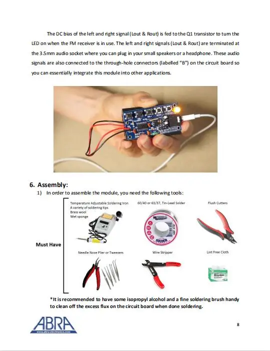 DIY Electronic Kits Wireless Stereo FM Radio Receiver Module PCB 76MHz-108MHz DC 1.8V-3.6V