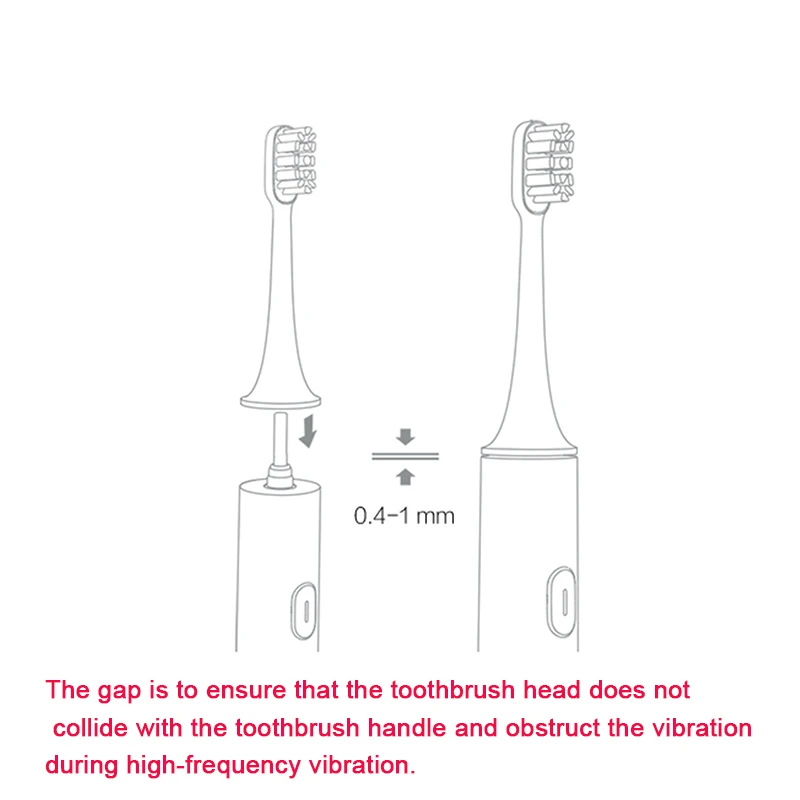 Original Xiaomi MIJIA Sonic Electric Toothbrush Head T300 T500 T500C Replacement Toothbrush Heads