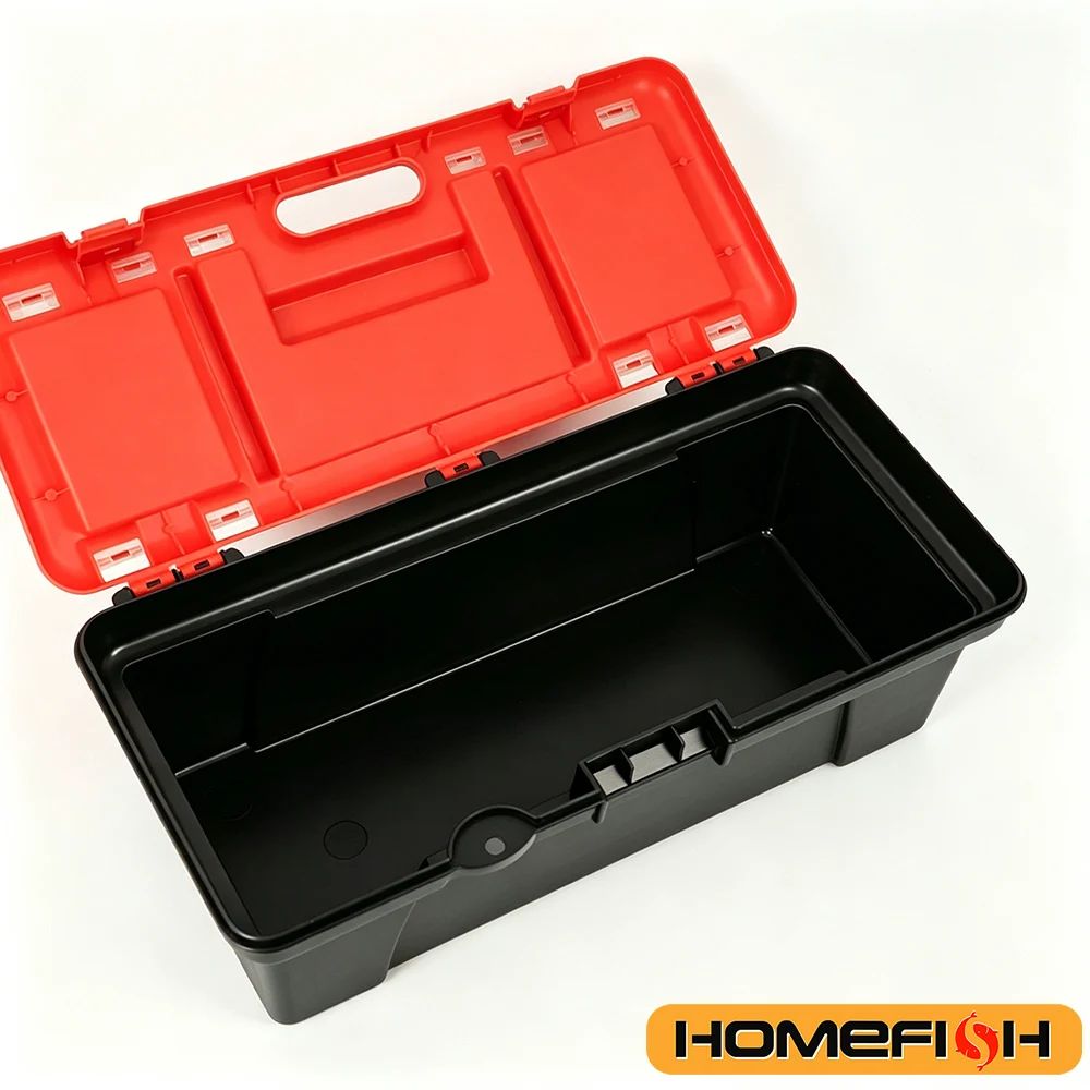 12 Inch Multi-functional ABS Plastic Tool Storage Box with Handle Portable Organizer Case for Home Car Use