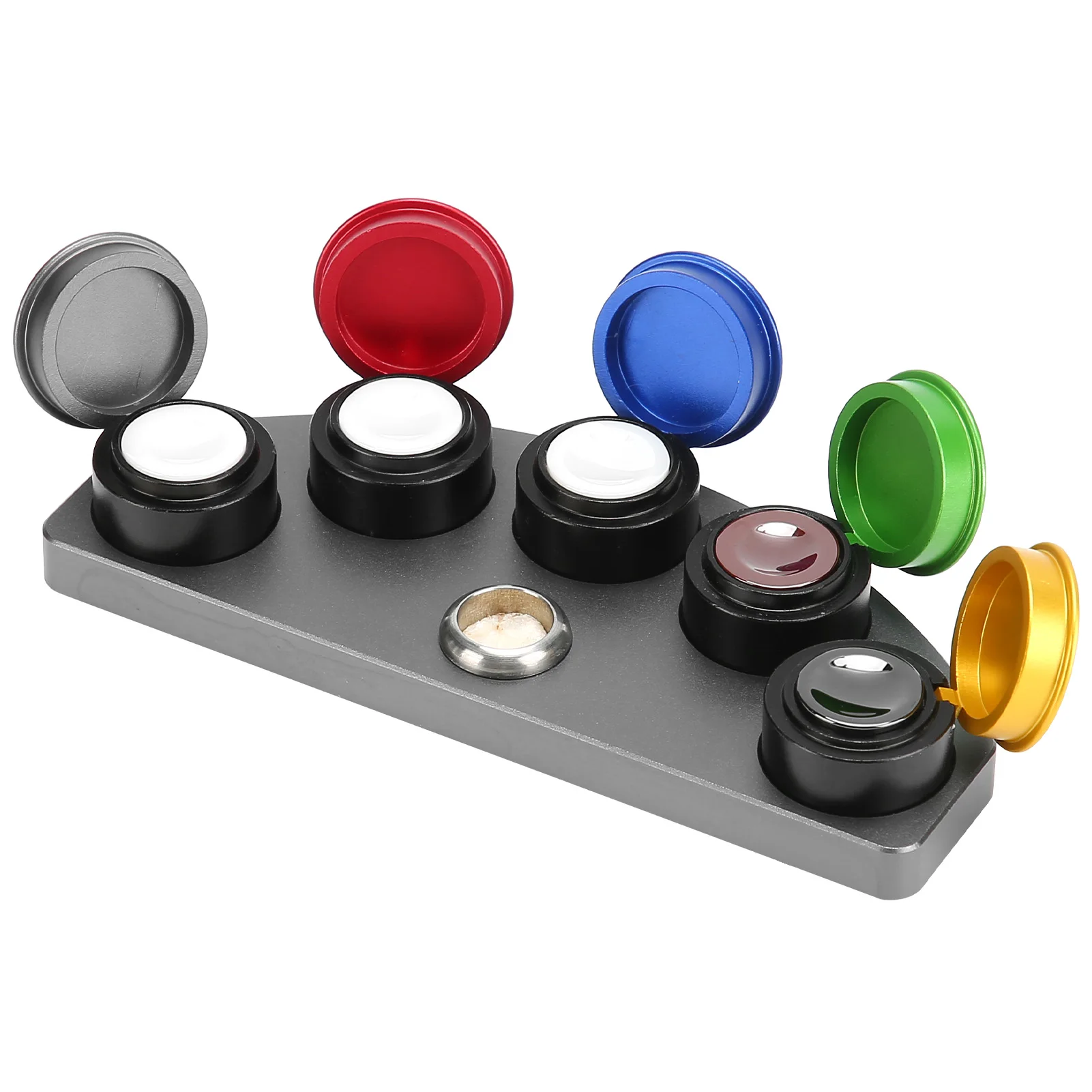 Watch Oiler Watch Oiler Kit Alloy Five Holes Watch Oil Dishes Oil Cup Watch Repairing Part Accessory Watch Repairing Oiler Stand