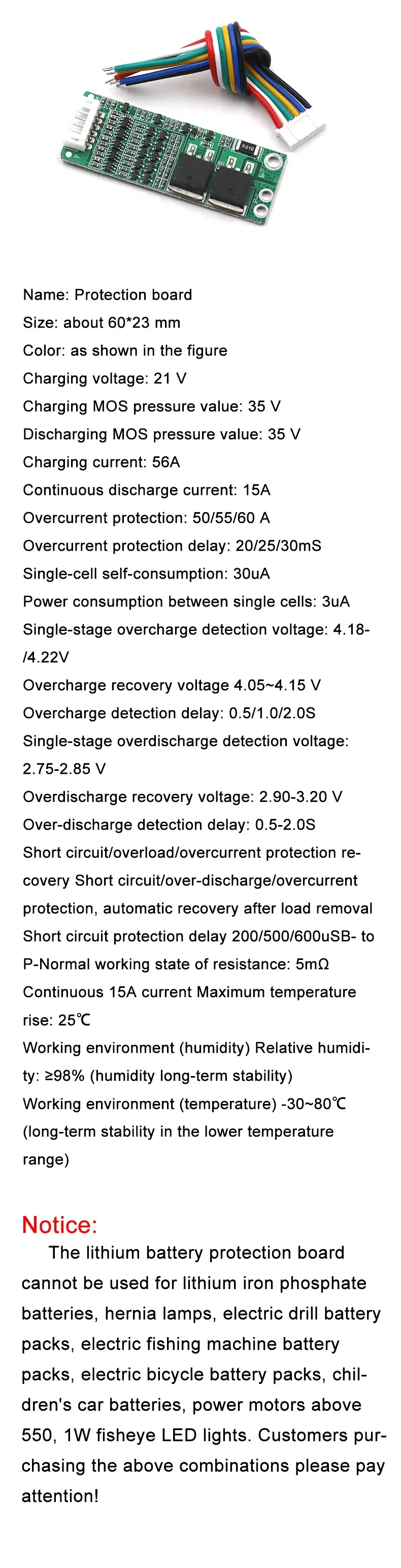 2S 3S 4S 5S Li-ion Lithium Battery 18650 Charger BMS 20A 25A 30A 40A 60A 100A Protection Board with Balance For Drill Motor