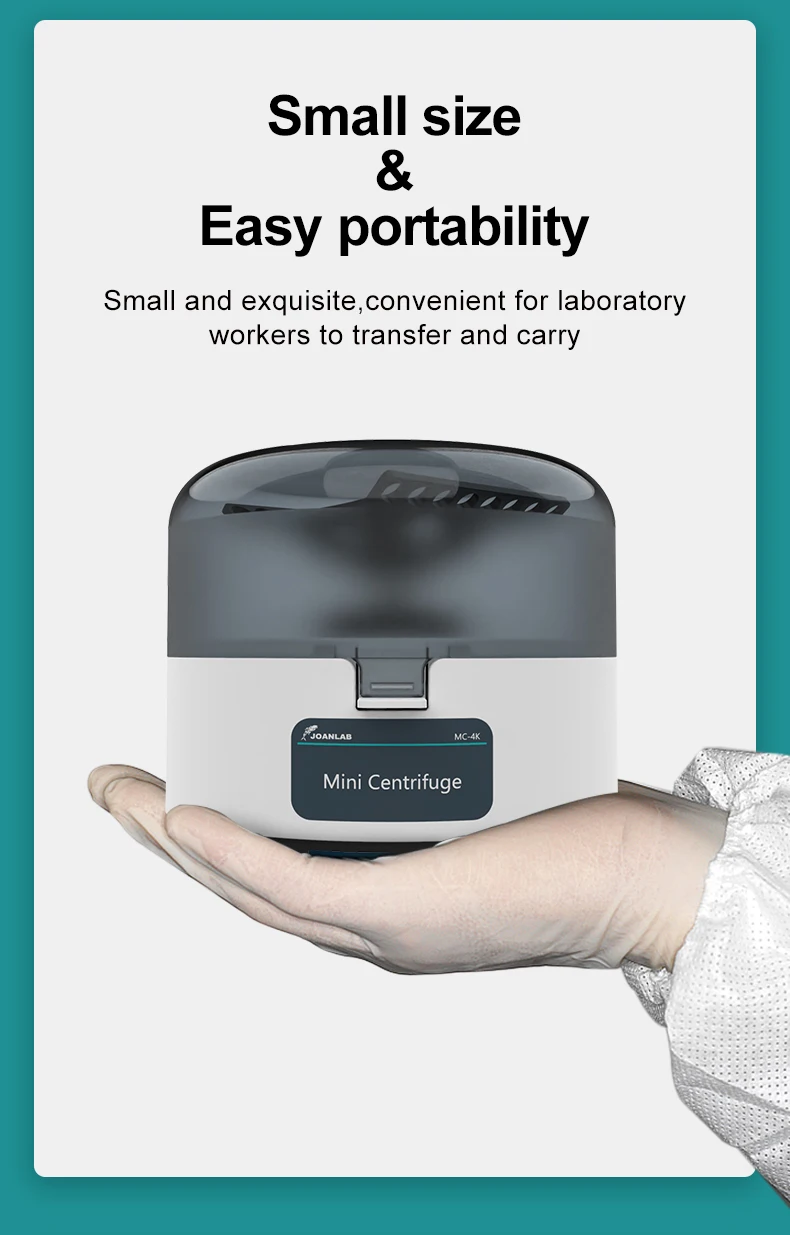 JOANLAB Mini Centrifuge Machine Pcr Plasma Centrifuge Lab Microcentrifuge 4000rpm 7000rpm For 0.2/1.5/2ml Centrifuge Tube