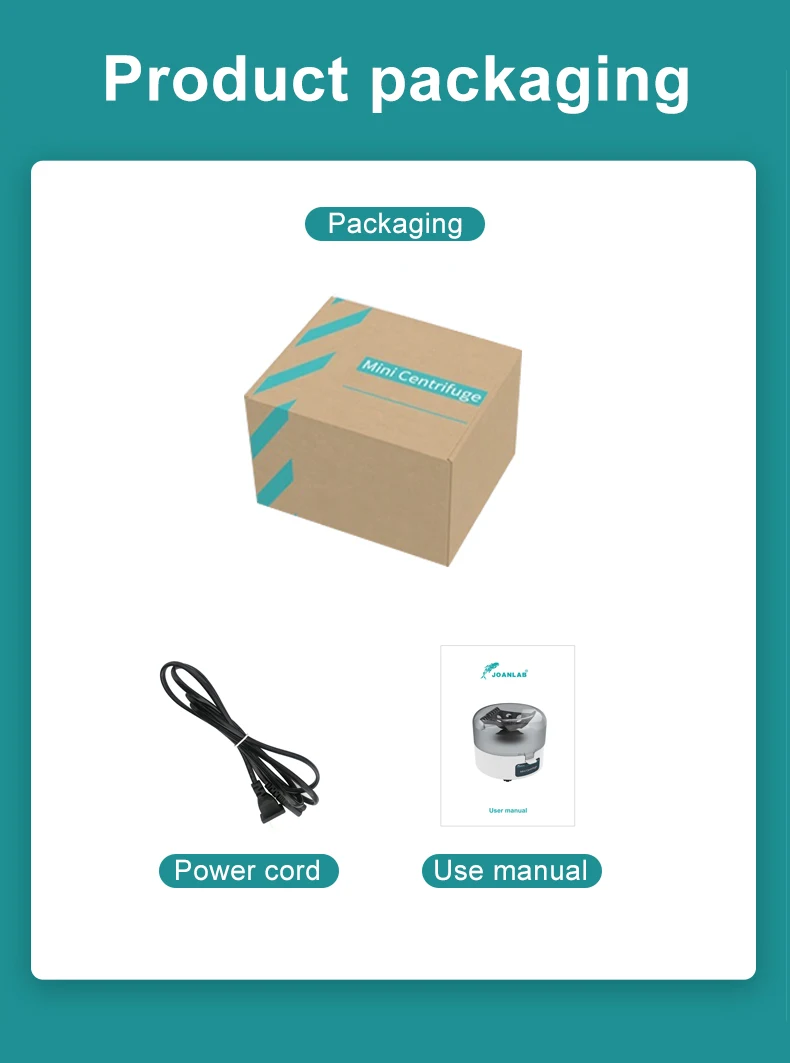 JOANLAB Mini Centrifuge Machine Pcr Plasma Centrifuge Lab Microcentrifuge 4000rpm 7000rpm For 0.2/1.5/2ml Centrifuge Tube
