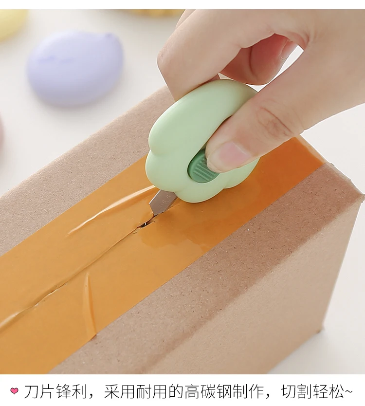 1 PC Cute Cartoon Cat Claw Retractable Paper Cutter Utility Knives Stationery for School Office Home