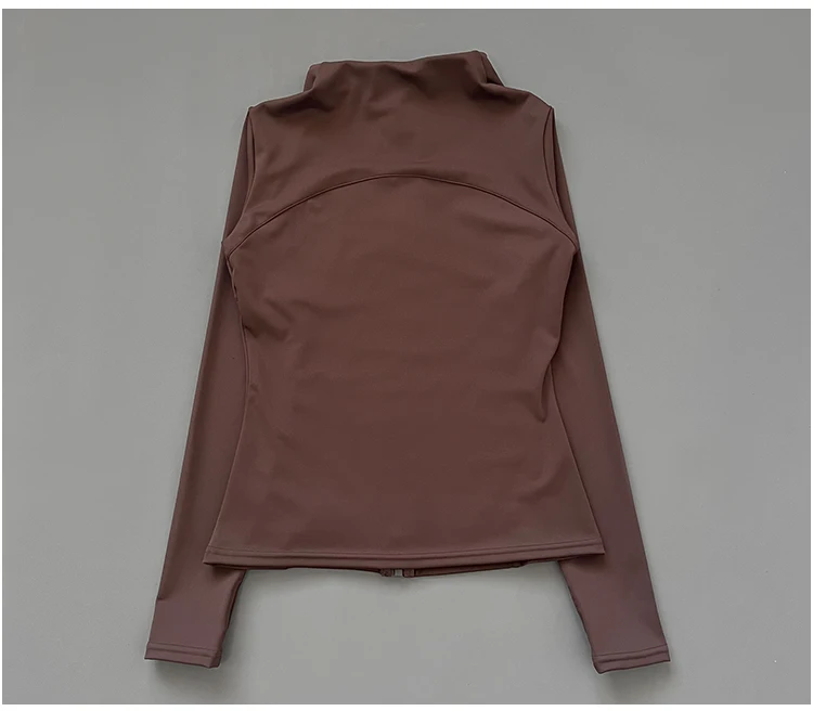 athletic slim fit quick drying zipper running jacket women dryfit outer wear yoga training fitness jacket with thumb hole