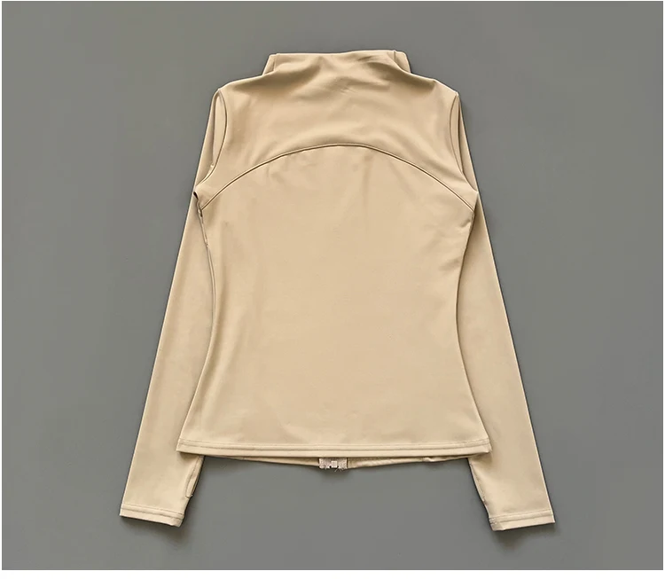 athletic slim fit quick drying zipper running jacket women dryfit outer wear yoga training fitness jacket with thumb hole