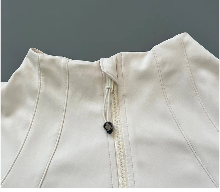 athletic slim fit quick drying zipper running jacket women dryfit outer wear yoga training fitness jacket with thumb hole