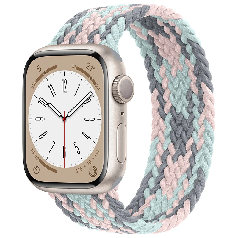 Braided solo loop Strap For apple Watch 10 11 Band 44mm 40mm 45mm 46mm 49mm 41mm correa Bracelet iWatch series SE 8 9 Ultra 2 3