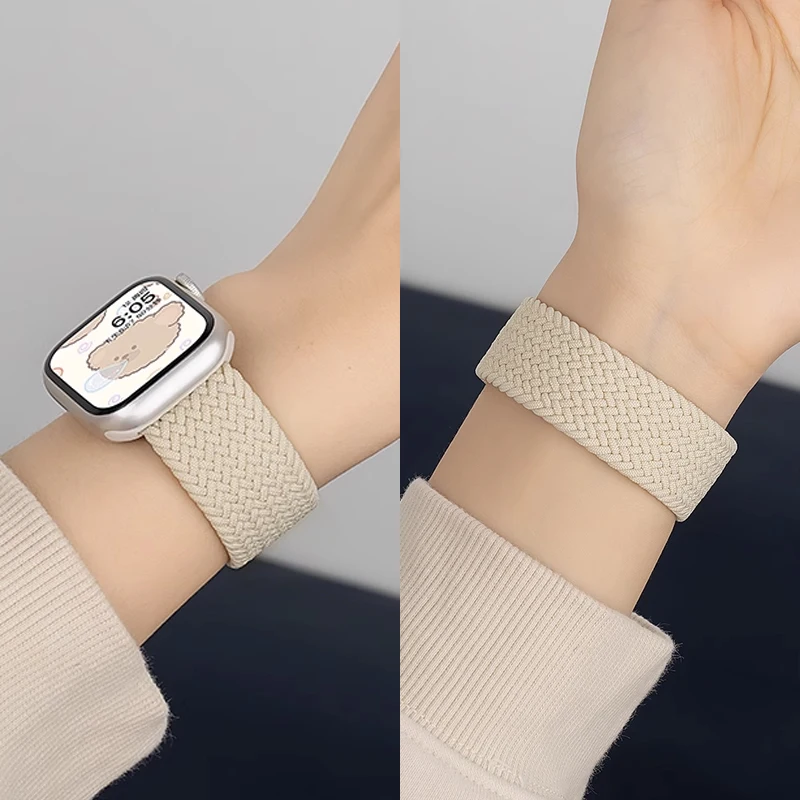 Braided solo loop Strap For apple Watch 10 11 Band 44mm 40mm 45mm 46mm 49mm 41mm correa Bracelet iWatch series SE 8 9 Ultra 2 3