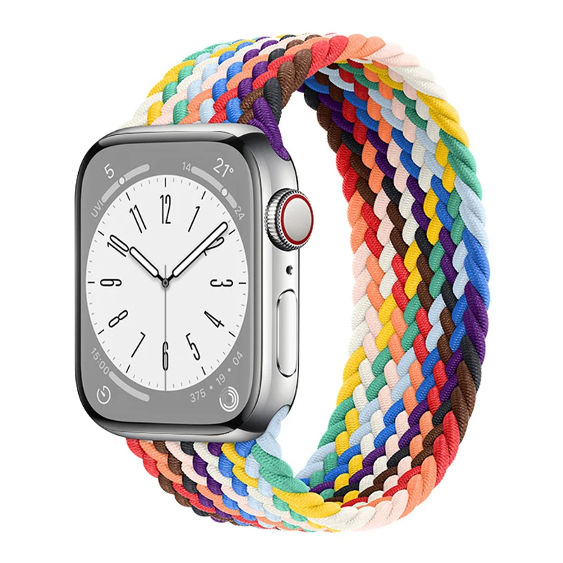 Braided solo loop Strap For apple Watch 10 11 Band 44mm 40mm 45mm 46mm 49mm 41mm correa Bracelet iWatch series SE 8 9 Ultra 2 3