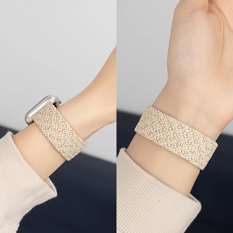 Braided solo loop Strap For apple Watch 10 11 Band 44mm 40mm 45mm 46mm 49mm 41mm correa Bracelet iWatch series SE 8 9 Ultra 2 3