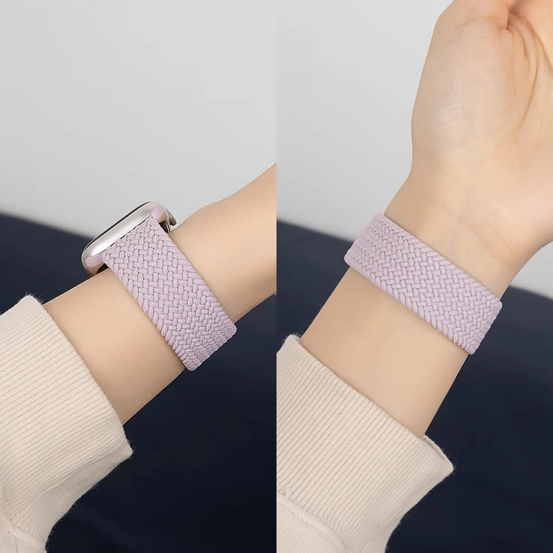Braided solo loop Strap For apple Watch 10 11 Band 44mm 40mm 45mm 46mm 49mm 41mm correa Bracelet iWatch series SE 8 9 Ultra 2 3