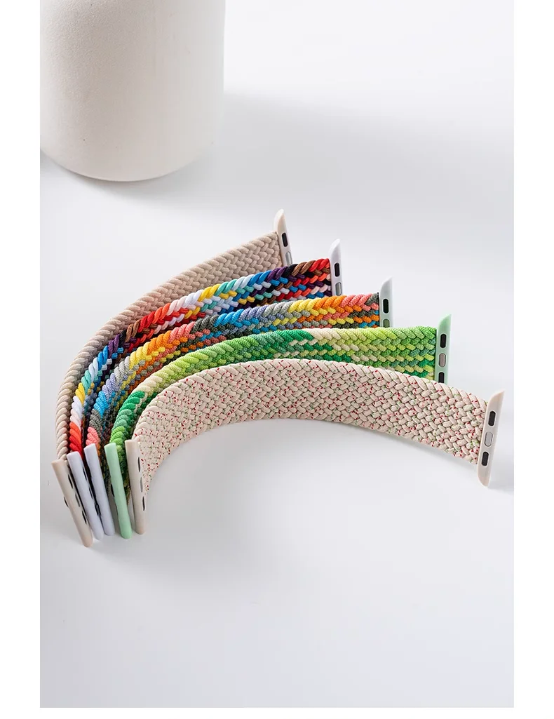 Braided solo loop Strap For apple Watch 10 11 Band 44mm 40mm 45mm 46mm 49mm 41mm correa Bracelet iWatch series SE 8 9 Ultra 2 3