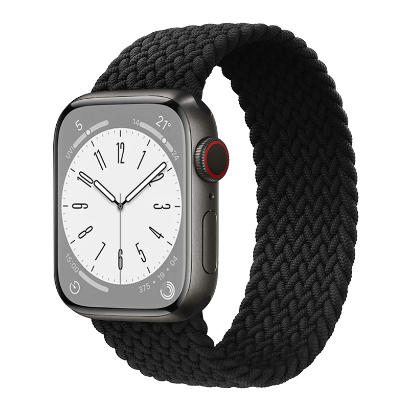 Braided solo loop Strap For apple Watch 10 11 Band 44mm 40mm 45mm 46mm 49mm 41mm correa Bracelet iWatch series SE 8 9 Ultra 2 3