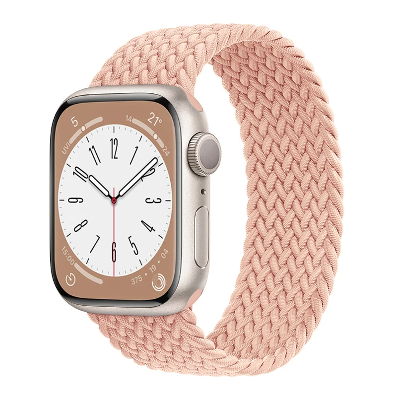 Braided solo loop Strap For apple Watch 10 11 Band 44mm 40mm 45mm 46mm 49mm 41mm correa Bracelet iWatch series SE 8 9 Ultra 2 3