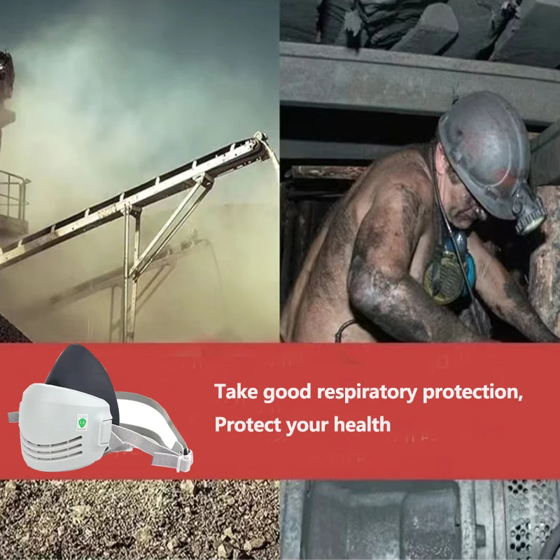 Filter Cotton Respirator Half Face Dust-proof Mask Anti Industrial Construction Dust Haze Fog Safety Gas mask