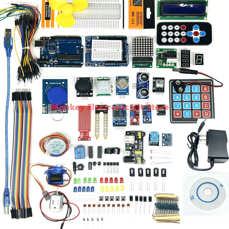Full Version Starter Learning Kit fo R3 Board Programming Project DIY Electronics Laboratory Smart Beginner Kit for R3 IDE