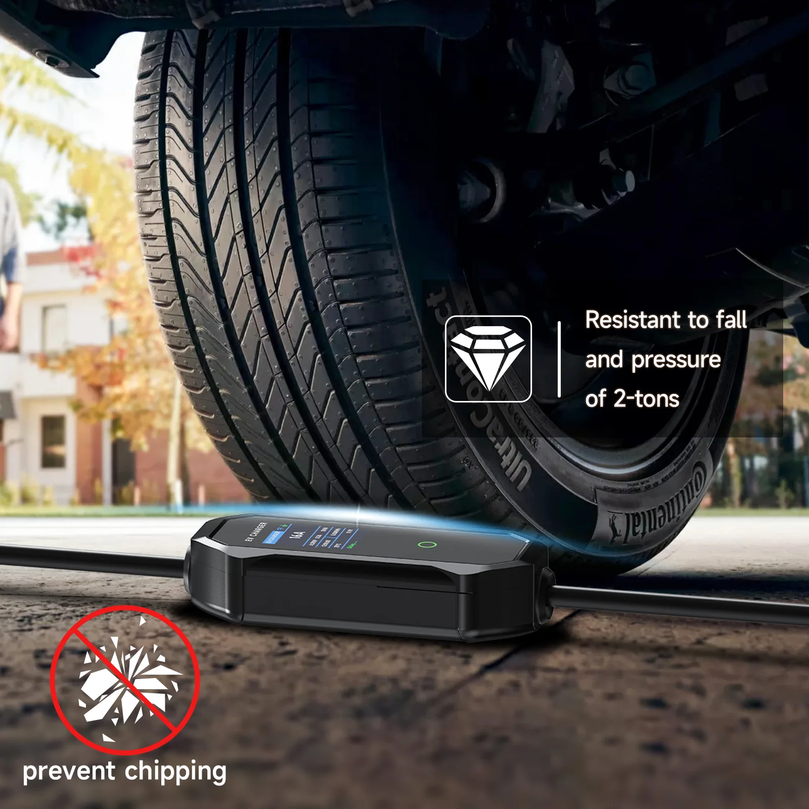 AFEEV Type 2 Portable EV Charger 11KW 16A 3Phase Wallbox IEC62196-2 EVSE Fast Charging Cable CEE Plug WIFI APP Bluetooth Control