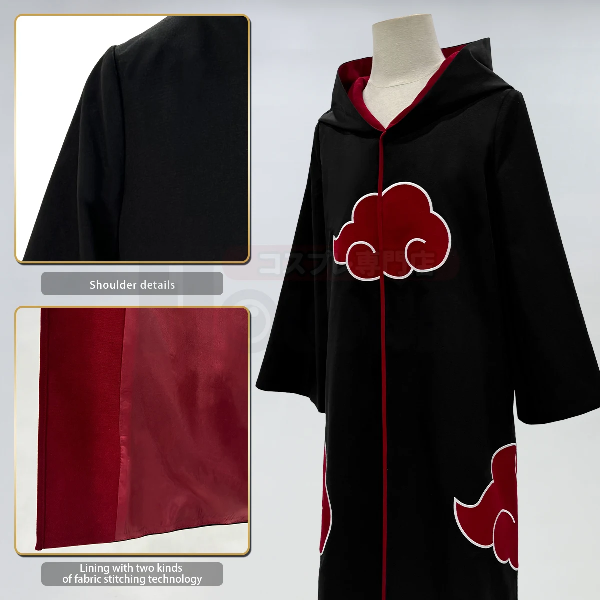 HOLOUN Uchiha Itachi Sasuke Anime Cosplay Costume Embroidery Hawk Team Cloak Pain Konan Sasori Halloween Christmas S-2XL