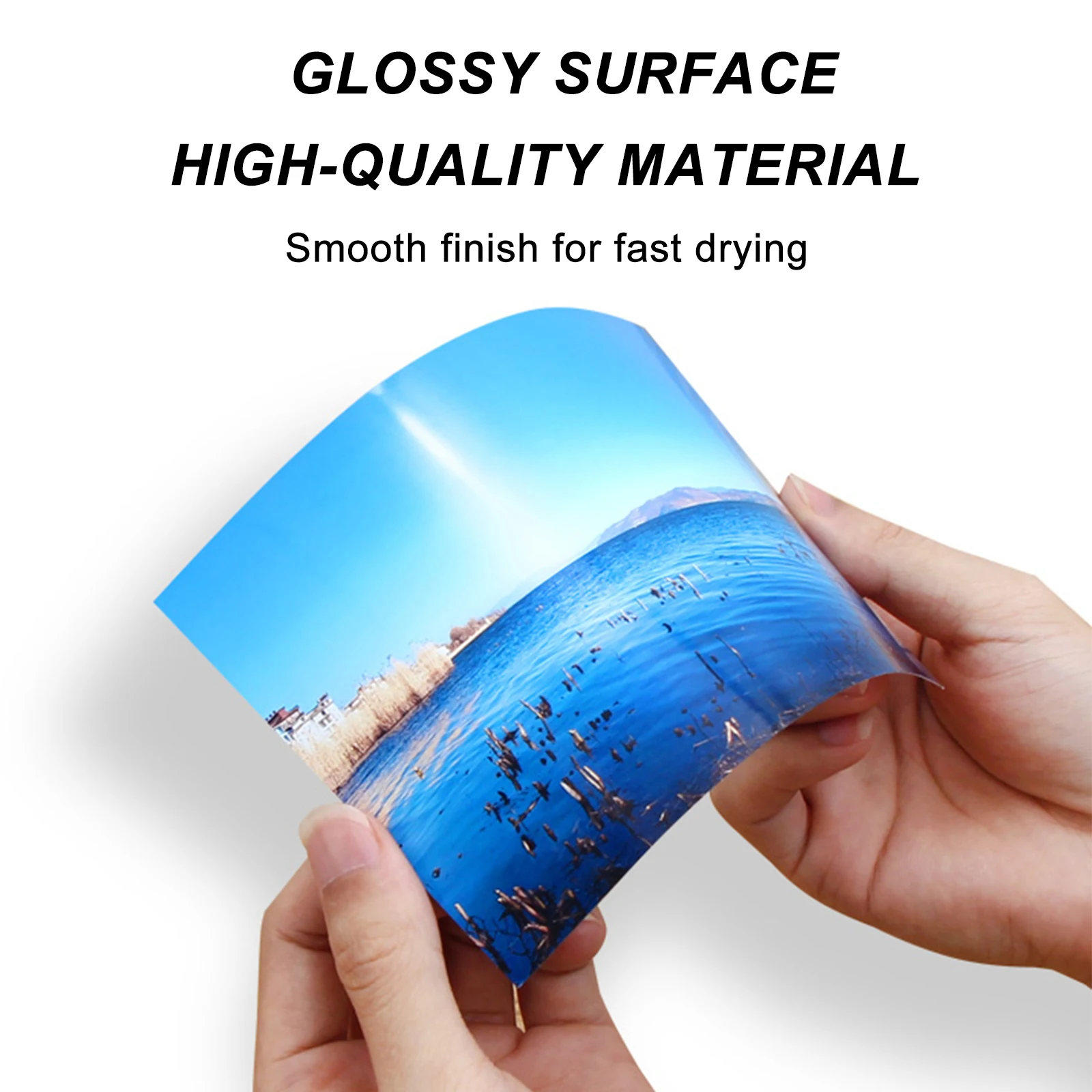 ESHANG 100 Sheets 4R Photo Paper, 230 GSM 4 X6 Premium Glossy Photo Paper Picture Paper Printer Brochure Paper