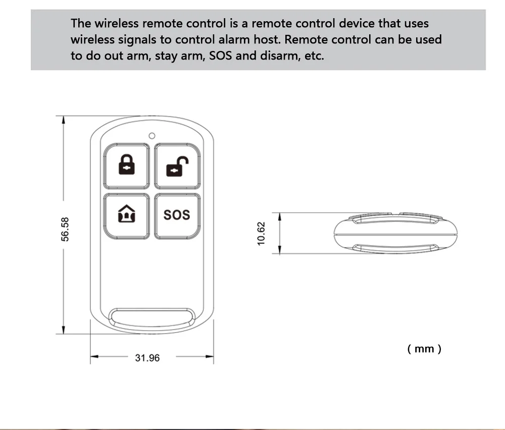 PGST PF-50 High Quality Wireless Remote Control for Home Security Systems Alarm Wholesale Price