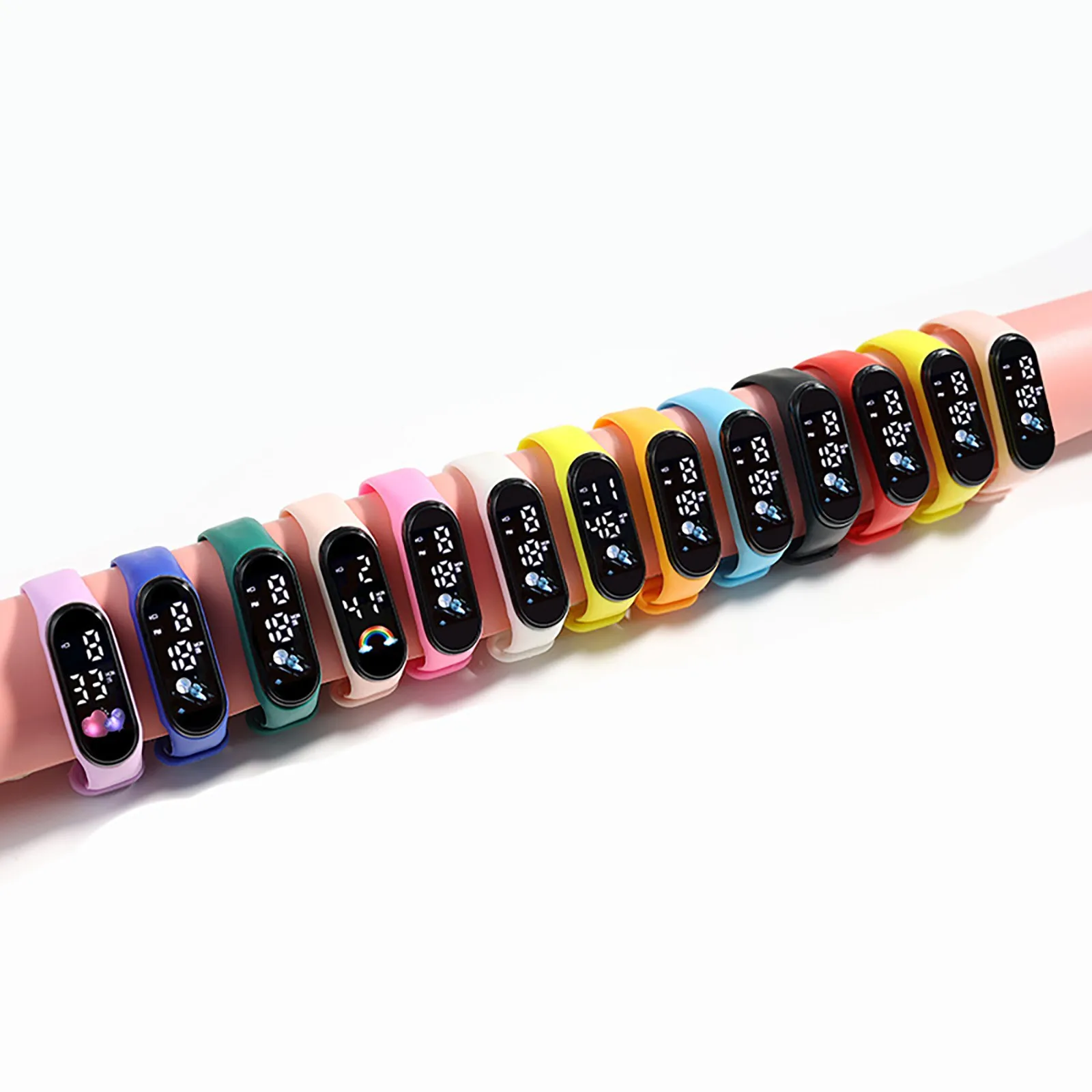 Kawaii Smart Watch For Kids Fashion Outdoor Waterproof Sports Kids' Watches Boy Girls Digital Watches Silicone montre enfant