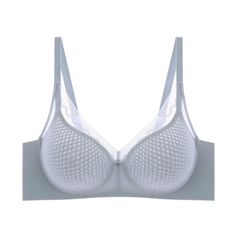 Big Chest Appears Small Bra for Women Lightweight Breathable Seamless Soft Support Breast Collection Anti Sagging Bra OWD6105