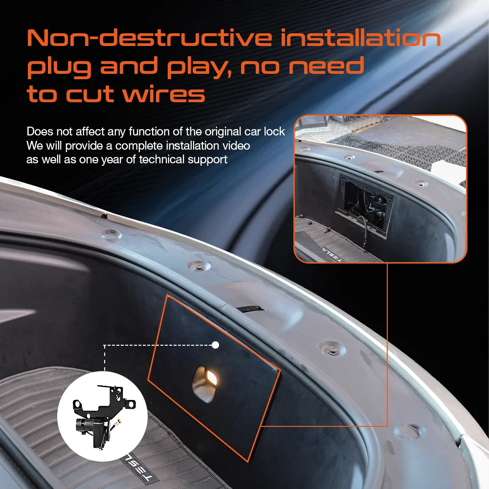 For Tesla Model 3 Y S X Highland 2025 Electric Suction Front Trunk Closer Power Frunk Electric Soft Closing Automatic Lock